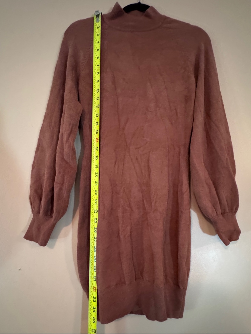 Cozy Rust Brown Sweater Dress - Picture 6 of 9